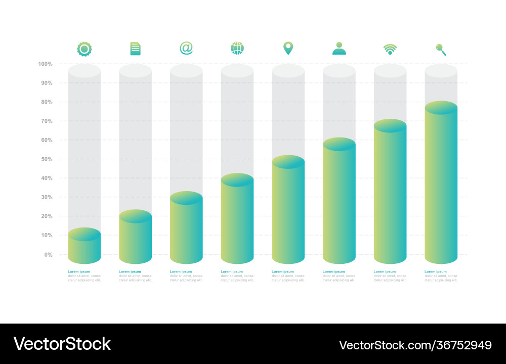 Bar chart graph diagram statistical business Bar chart graph diagram statistical business Vector Image