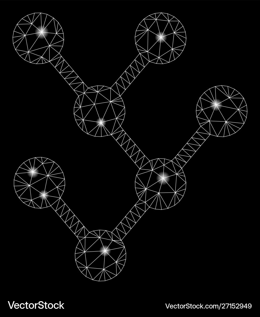 Flare mesh 2d binary tree with spots Flare mesh 2d binary tree with spots vector image