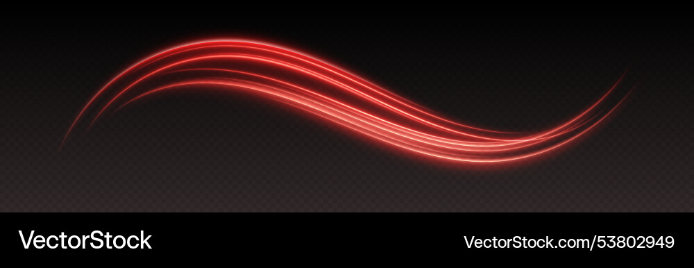 Glowing red light swirl with smooth flowing Glowing red light swirl with smooth flowing vector image