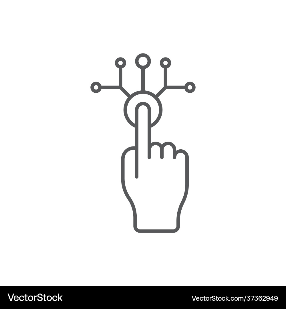 Interactive Touchscreen Icon Royalty Free Vector Image