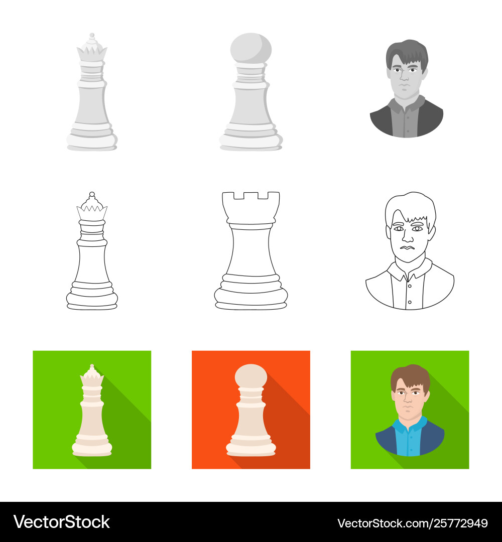 Isolated object checkmate and thin symbol Isolated object checkmate and thin symbol vector image