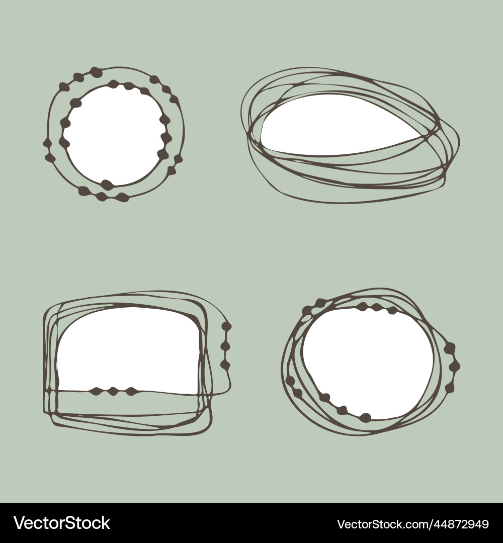 Notebook labels blank frames notes reminders Vector Image