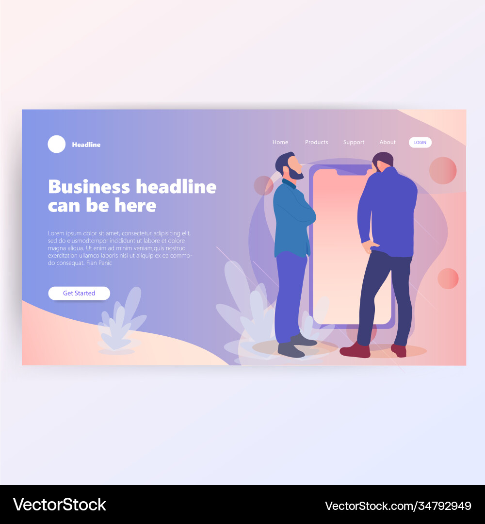 People work in a team and interact with graphs vector image