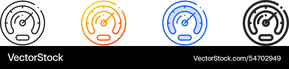 Performance iconthin linear gradient blue stroke Performance iconthin linear gradient blue stroke vector image