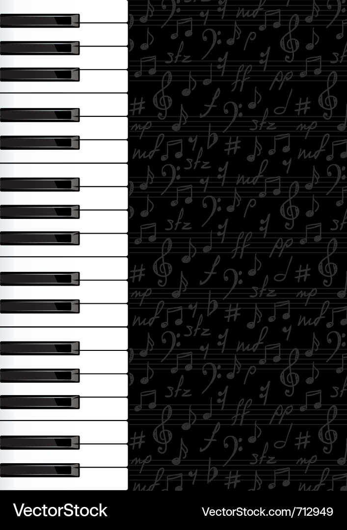 Piano Keys Abstract Background Vector Image