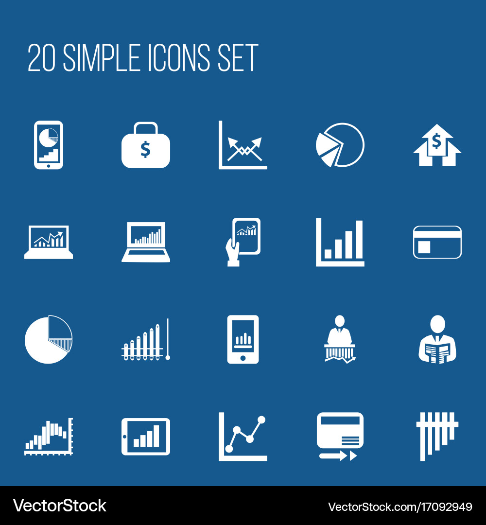 Set of 20 editable logical icons includes symbols vector image