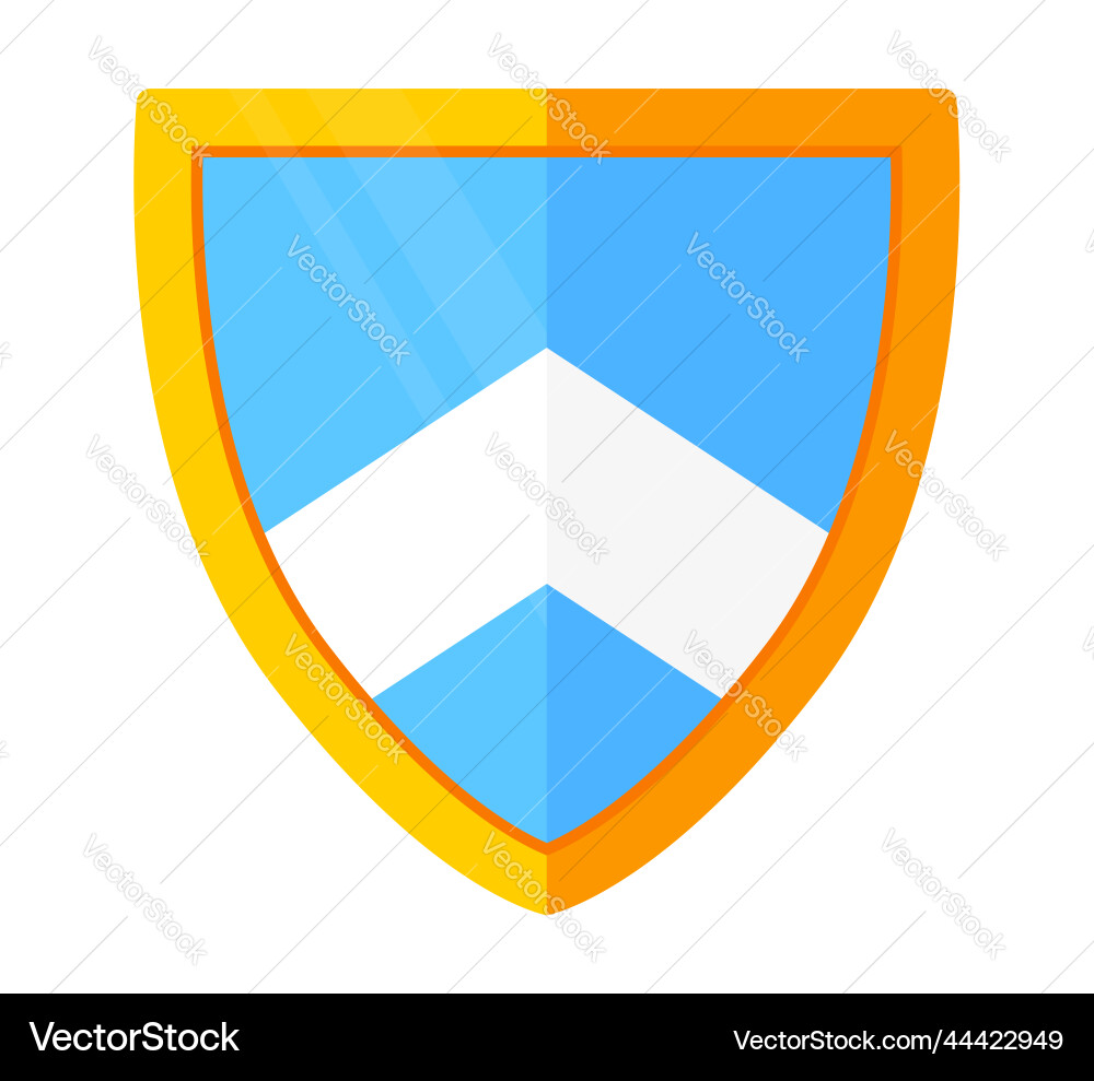 Triangular shield - modern flat design style vector image