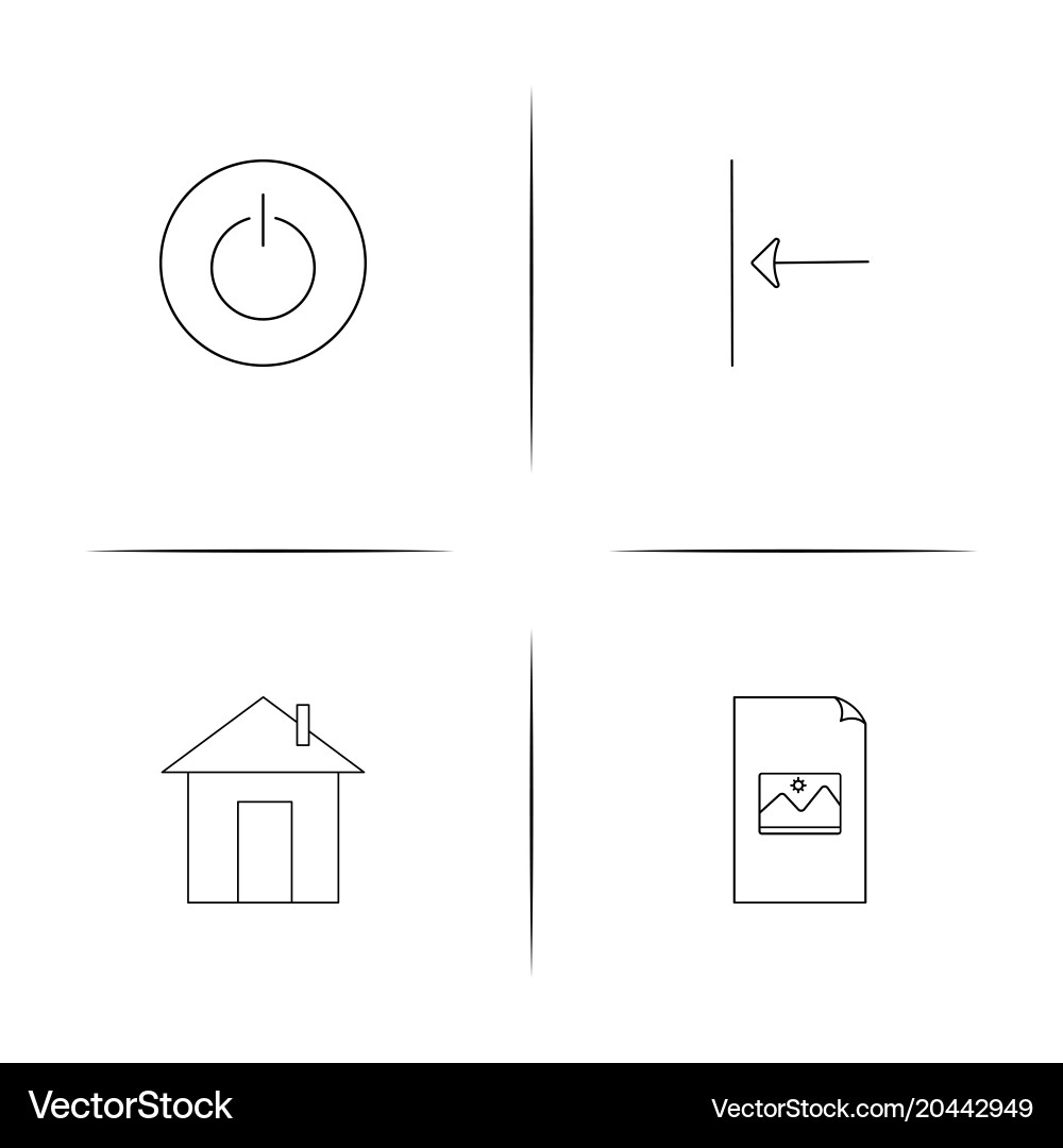 Web and text simple linear icon setsimple outline vector image