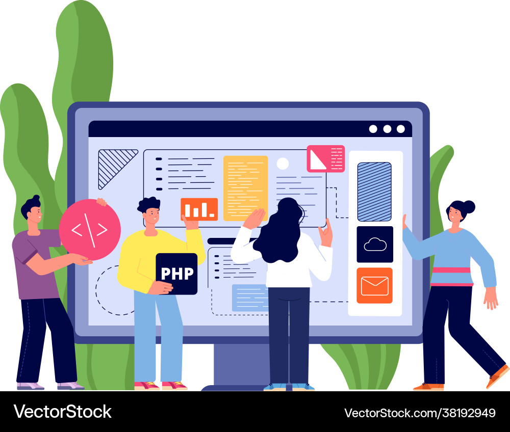 Web App Entwickler Web App Entwickler vektorbild