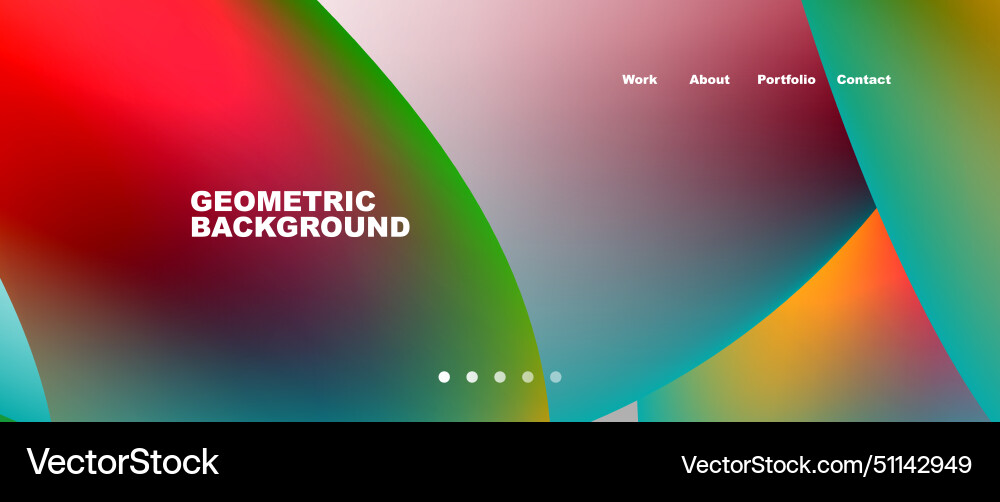 Web page design with geometric elements - circle Web page design with geometric elements - circle vector image