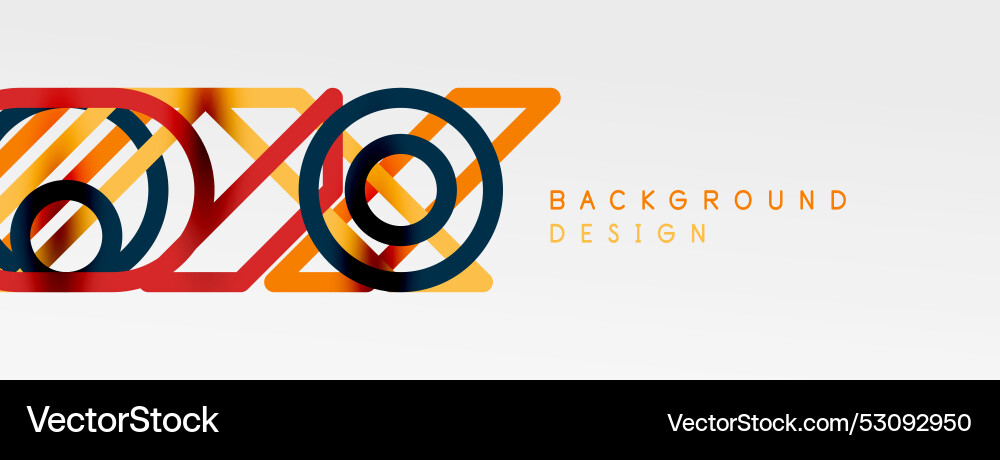 Abstract background - colorful circle lines Vector Image
