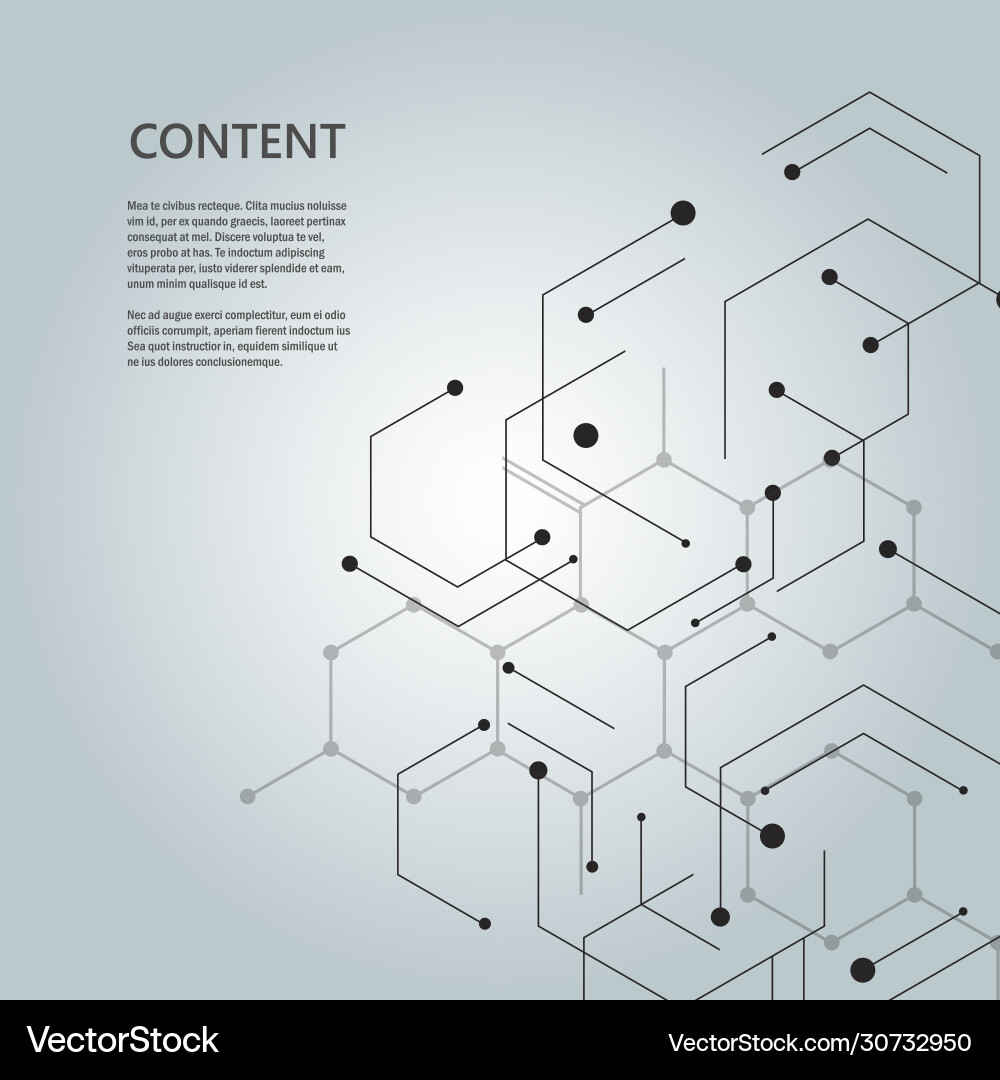 Abstract hexagon connect pattern on gradient Abstract hexagon connect pattern on gradient vector image