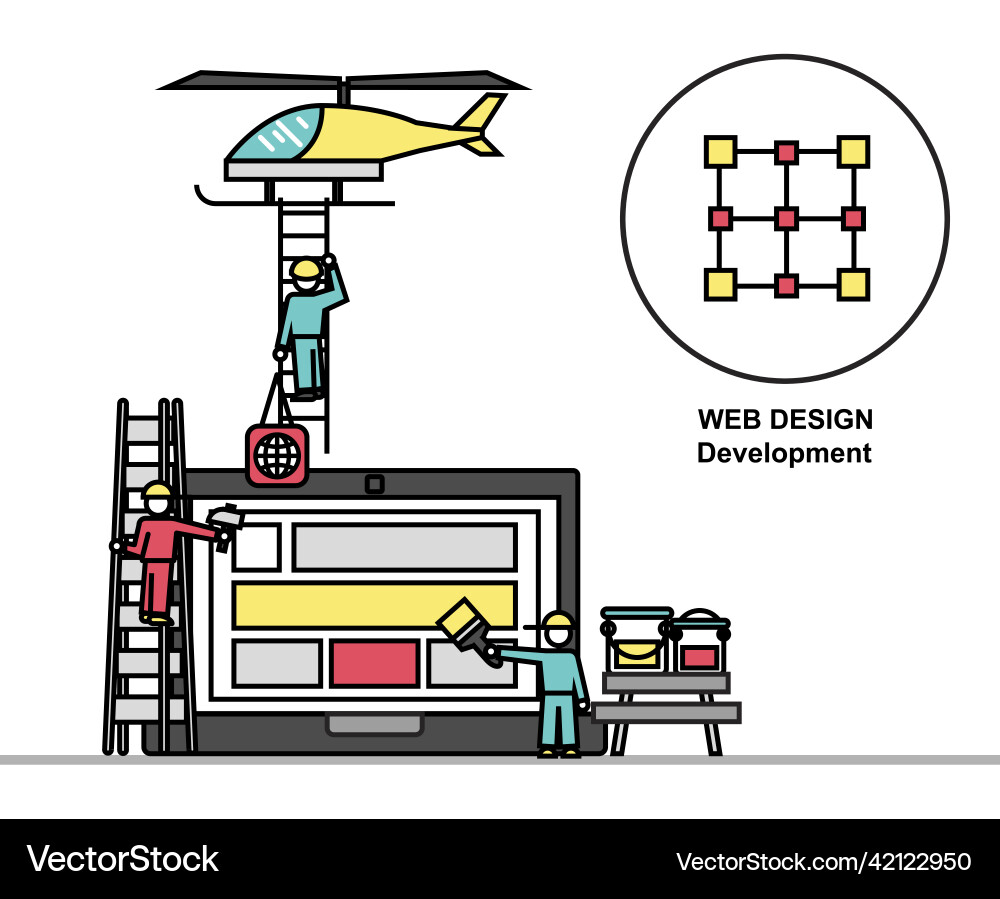 Abstract web design development Vector Image