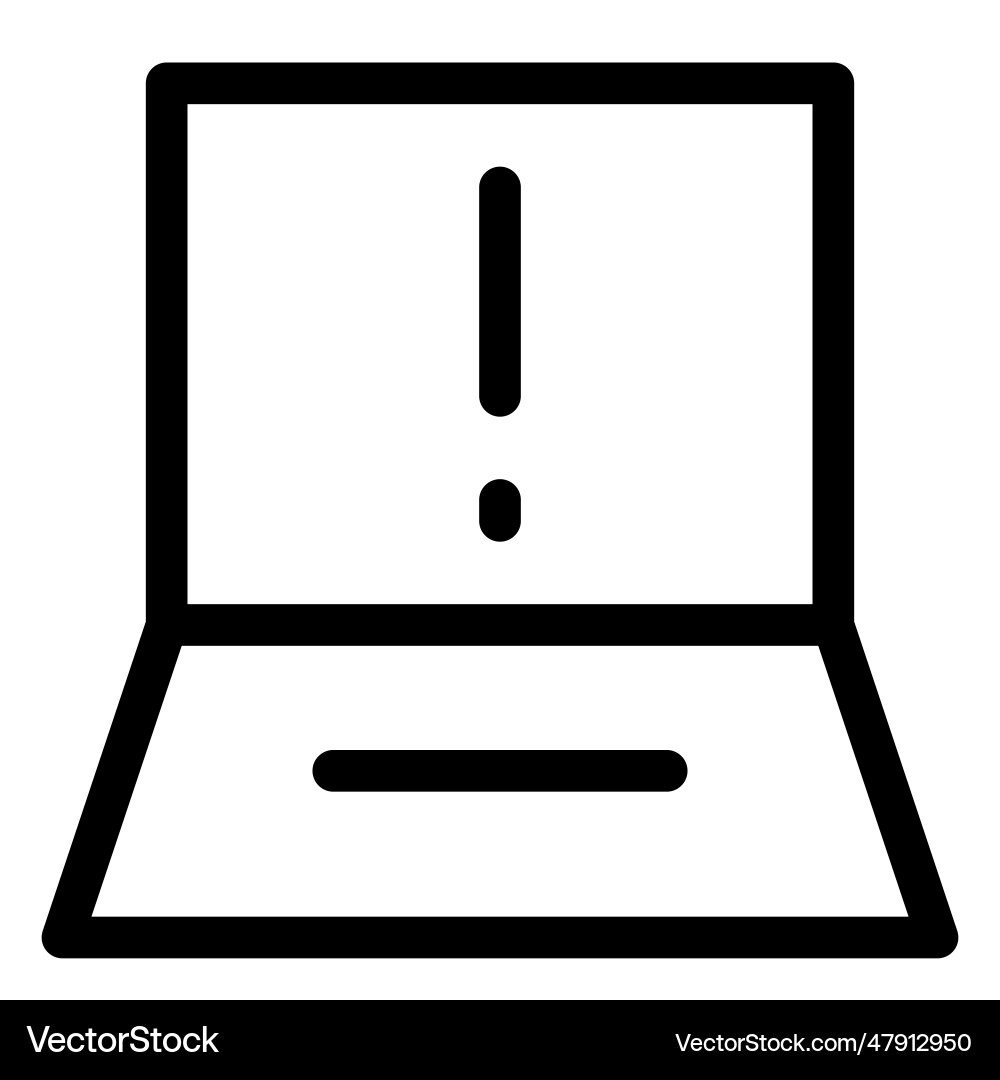 Alert or warning message generated by the system vector image