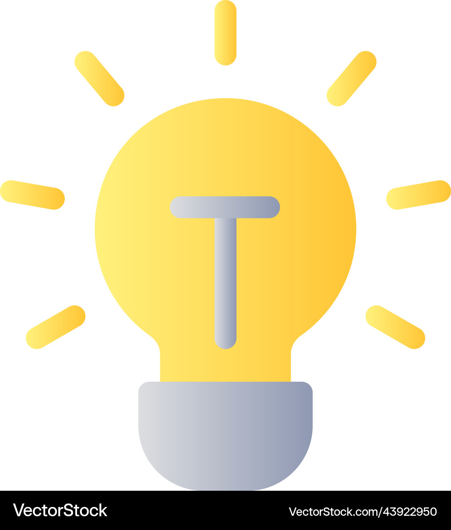 Brilliant idea flat gradient two-color ui icon Brilliant idea flat gradient two-color ui icon vector image