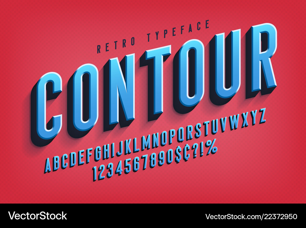 Condensed 3d display font design alphabet Condensed 3d display font design alphabet vector image