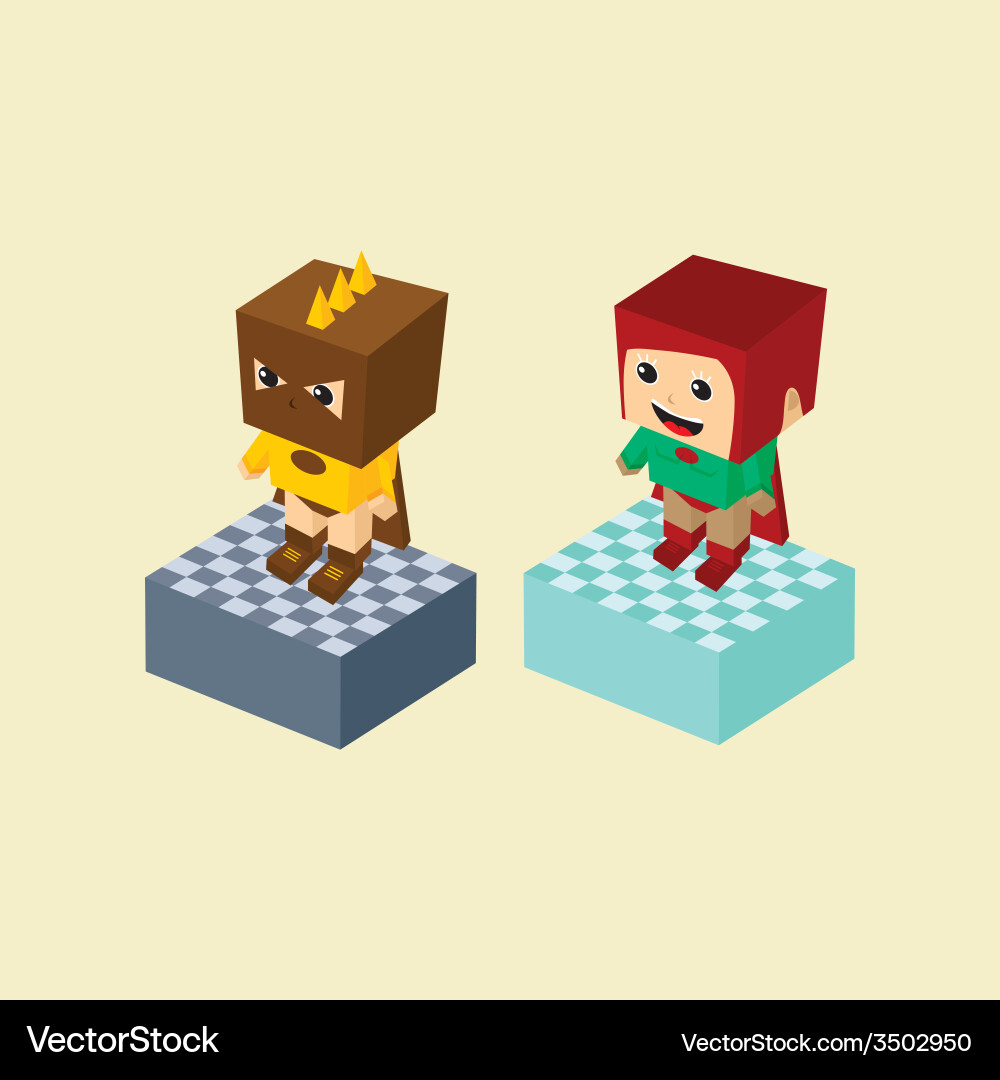 Hero character option game assets element vector image