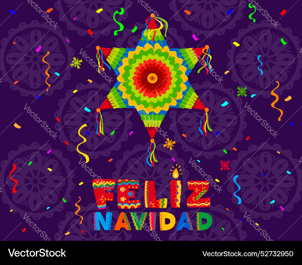 Hispanic Christmas Navidad Banner Vector Image