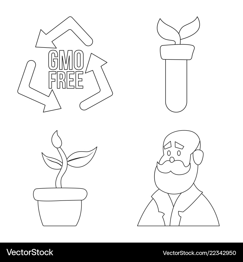 Isolated object of and logo set s Isolated object of and logo set s vector image