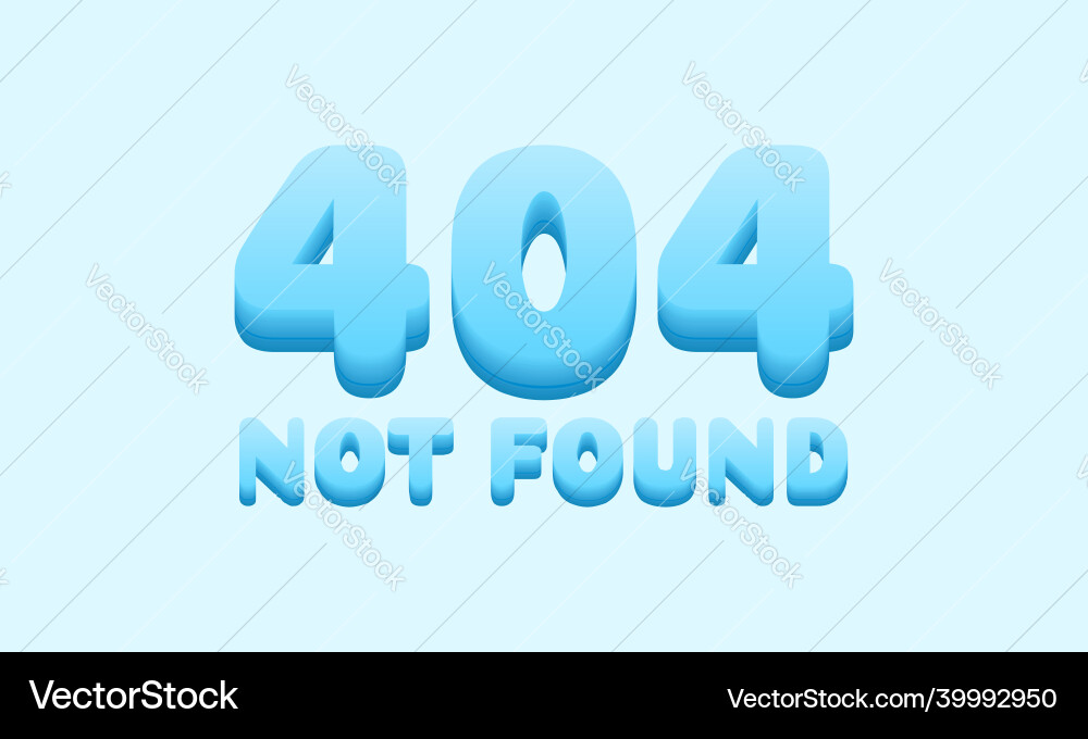 Modern colorful 404 page not found error Modern colorful 404 page not found error vector image