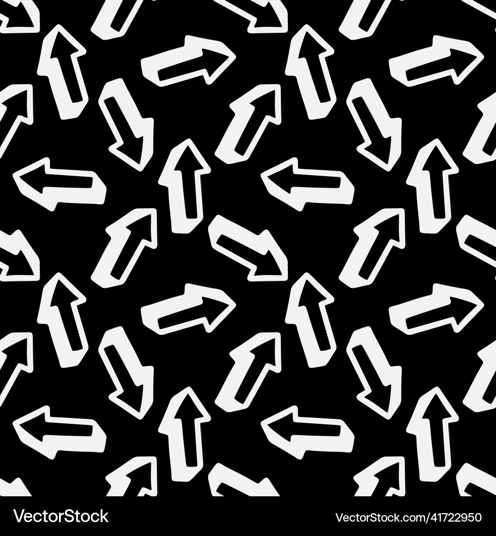 Monochrome seamless pattern with cursor Vector Image