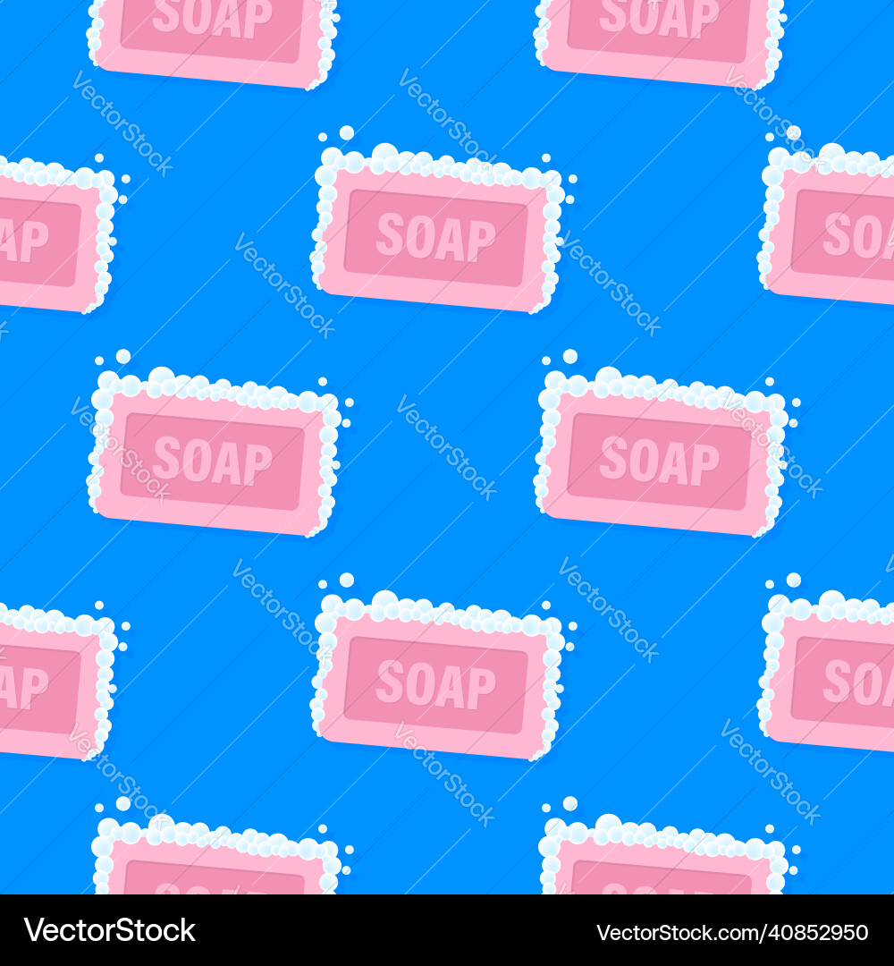 Pink soap pattern on colorful background Pink soap pattern on colorful background vector image