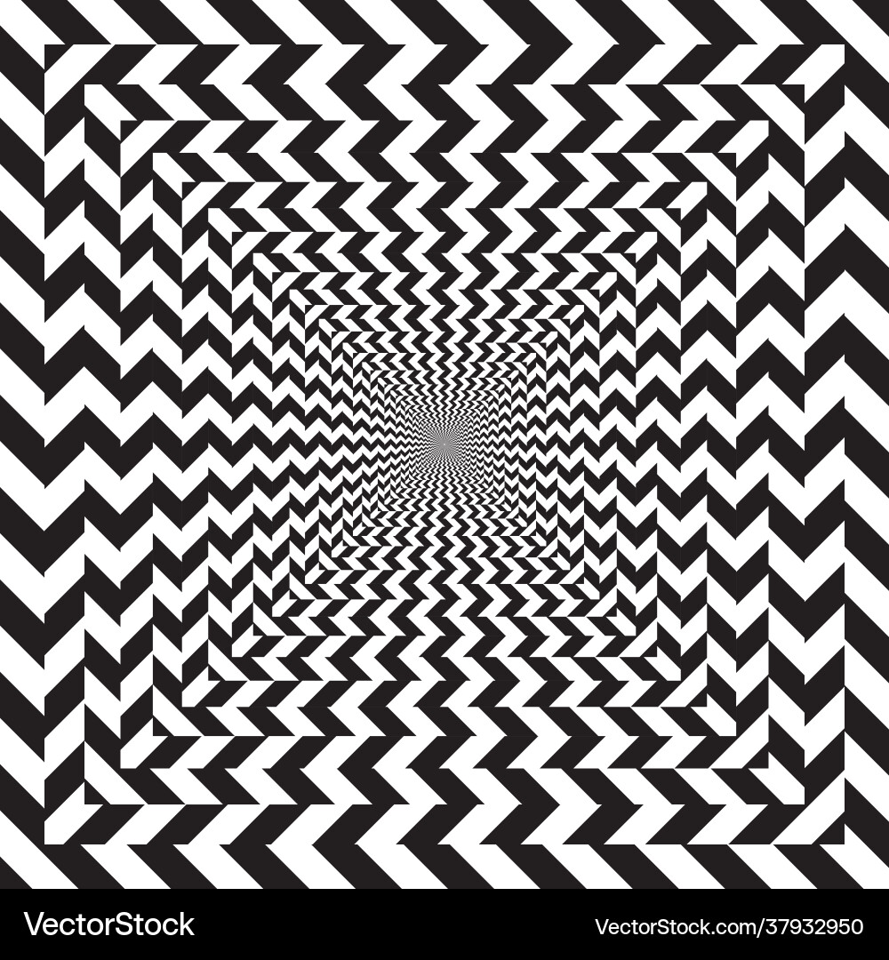 Psychedelic tunnel striped frames pattern Psychedelic tunnel striped frames pattern vector image