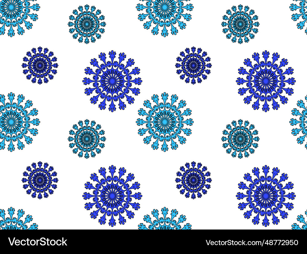 Seamless festive pattern with openwork snowflakes Seamless festive pattern with openwork snowflakes vector image