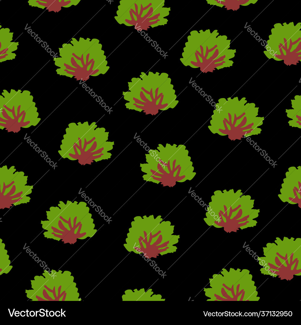 Seamless pattern with green deciduous trees Seamless pattern with green deciduous trees vector image