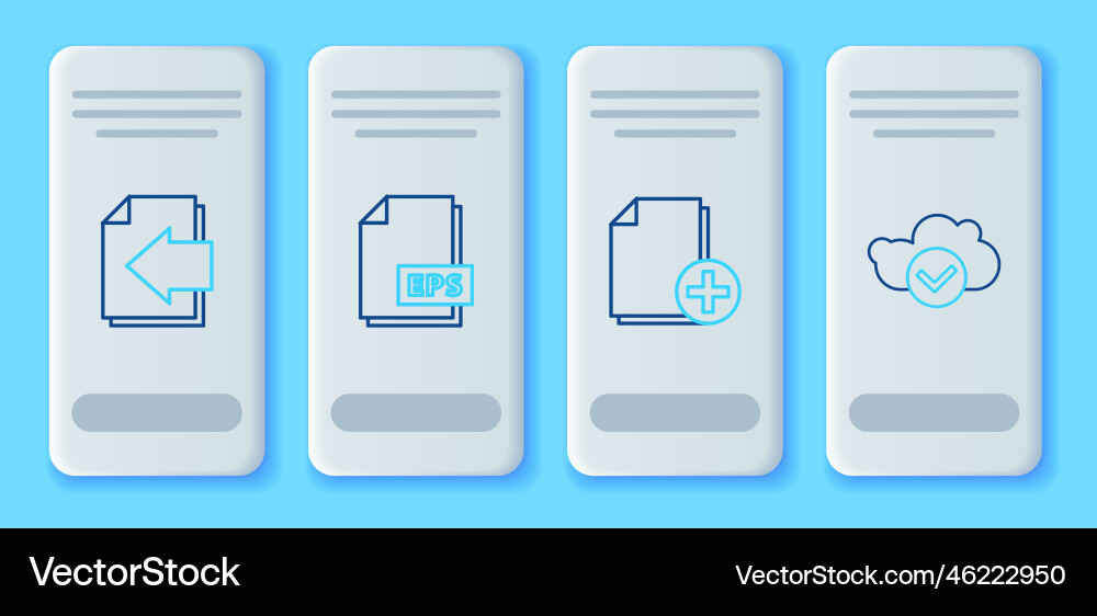 Set line eps file document add new next page Set line eps file document add new next page Vector Image