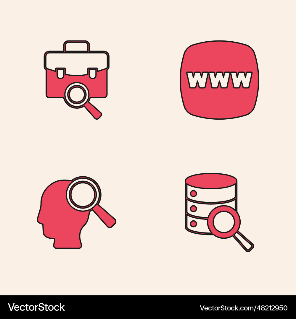 Set server work search website template Set server work search website template vector image