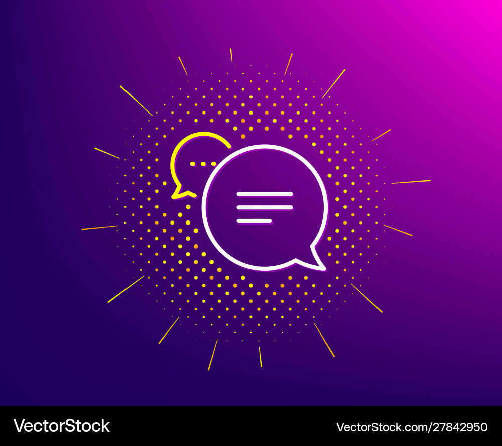 Text message line icon chat comment sign speech Text message line icon chat comment sign speech vector image