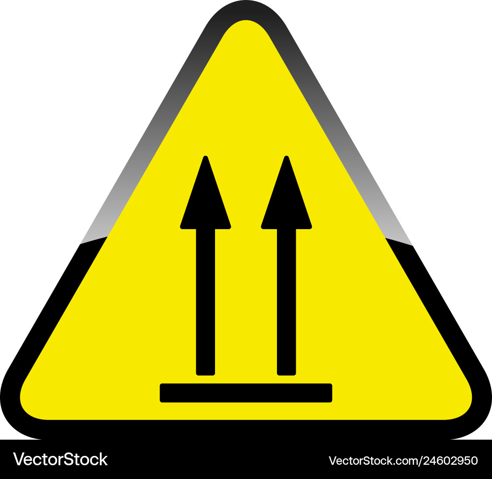 This way up fragile sign icon This way up fragile sign icon vector image