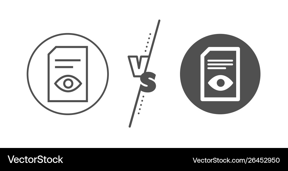 View document line icon open file sign vector image