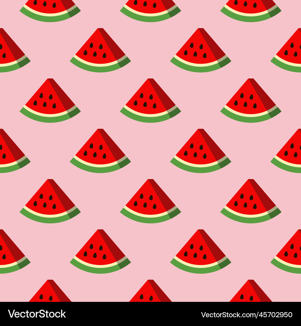 Watermelon Seamless Pattern vector image