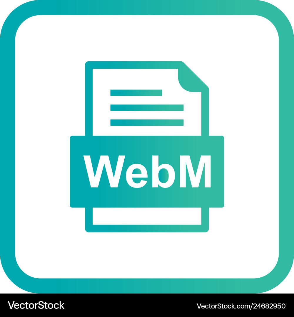 Webm file document icon vector image