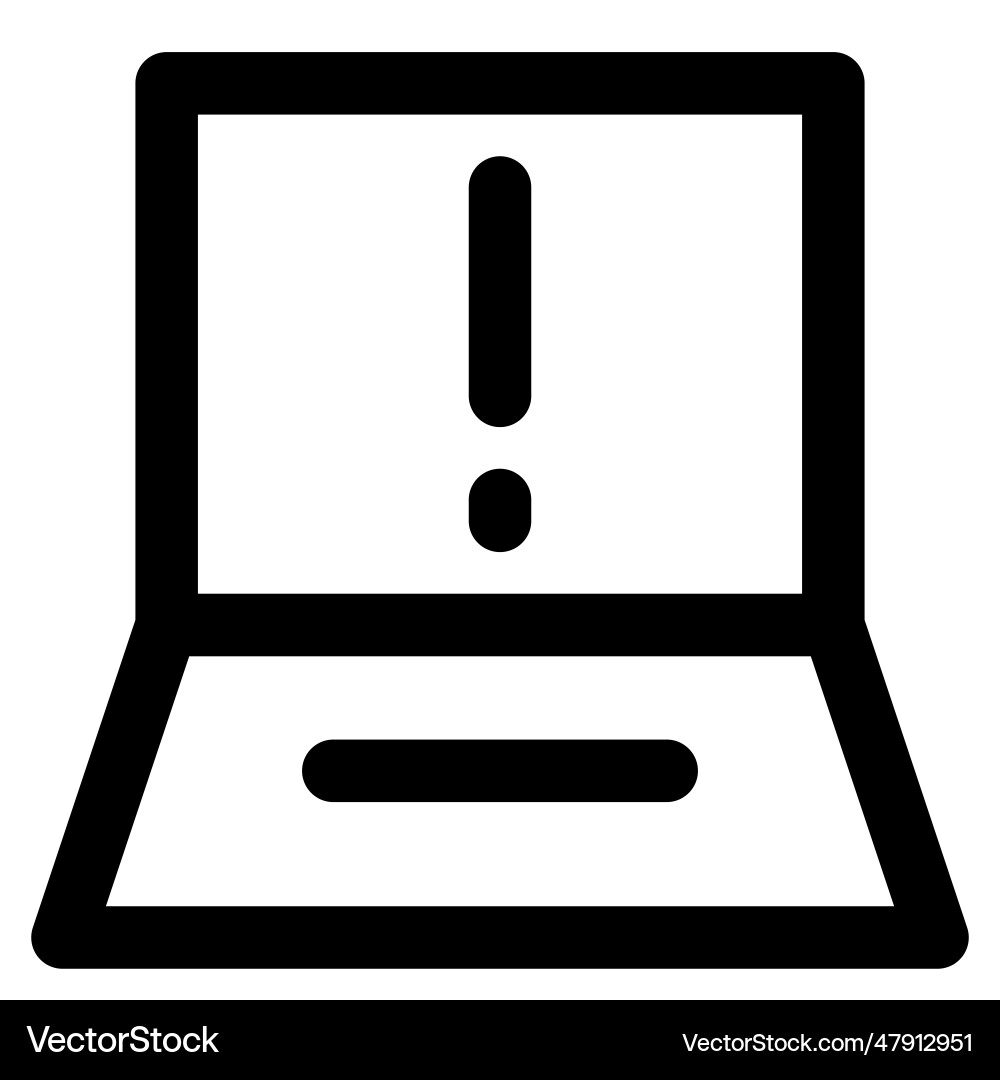Alert or warning message generated by the system vector image