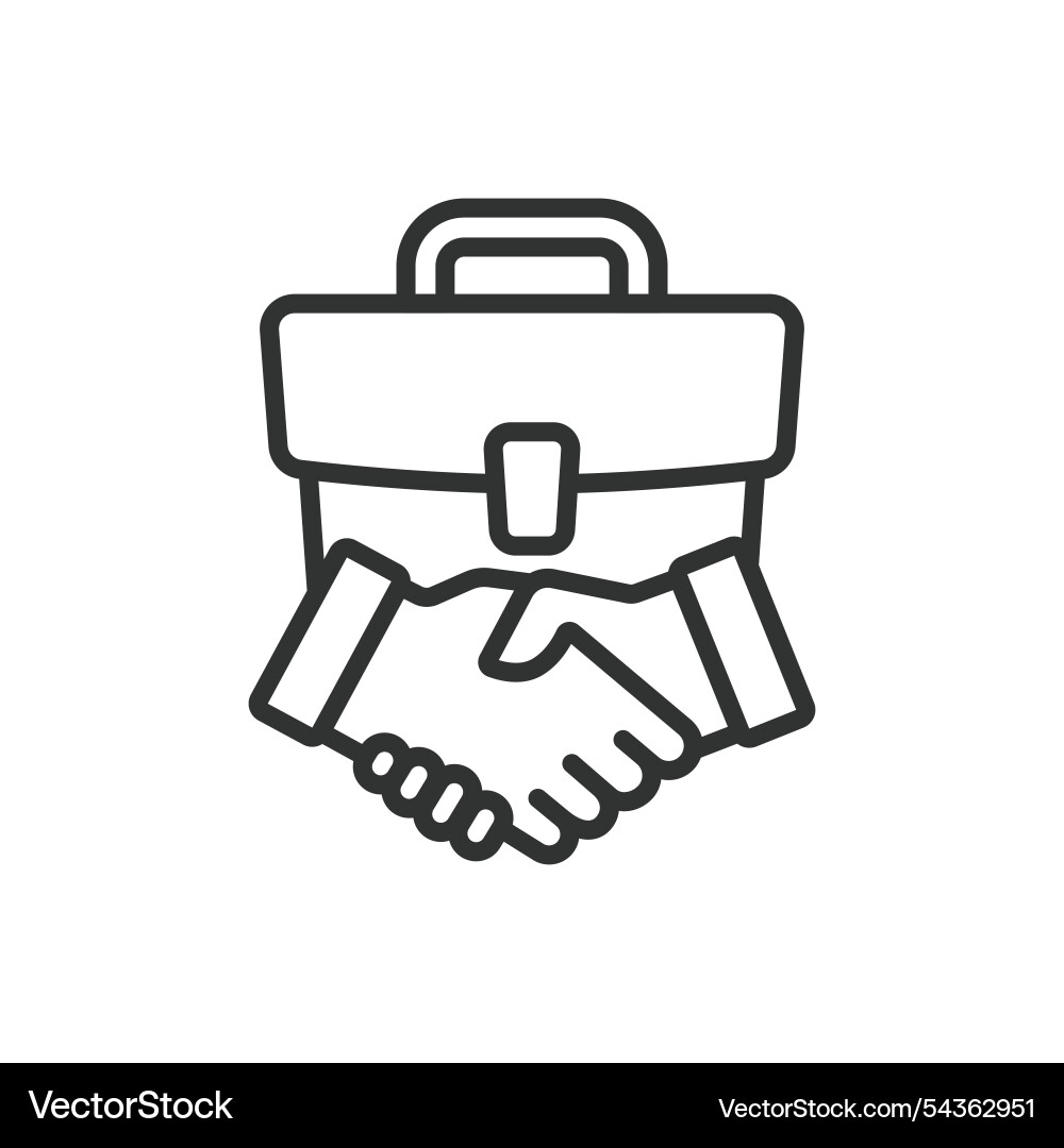 B2b deal icon in line design transaction – Royalty-Free Vector ...
