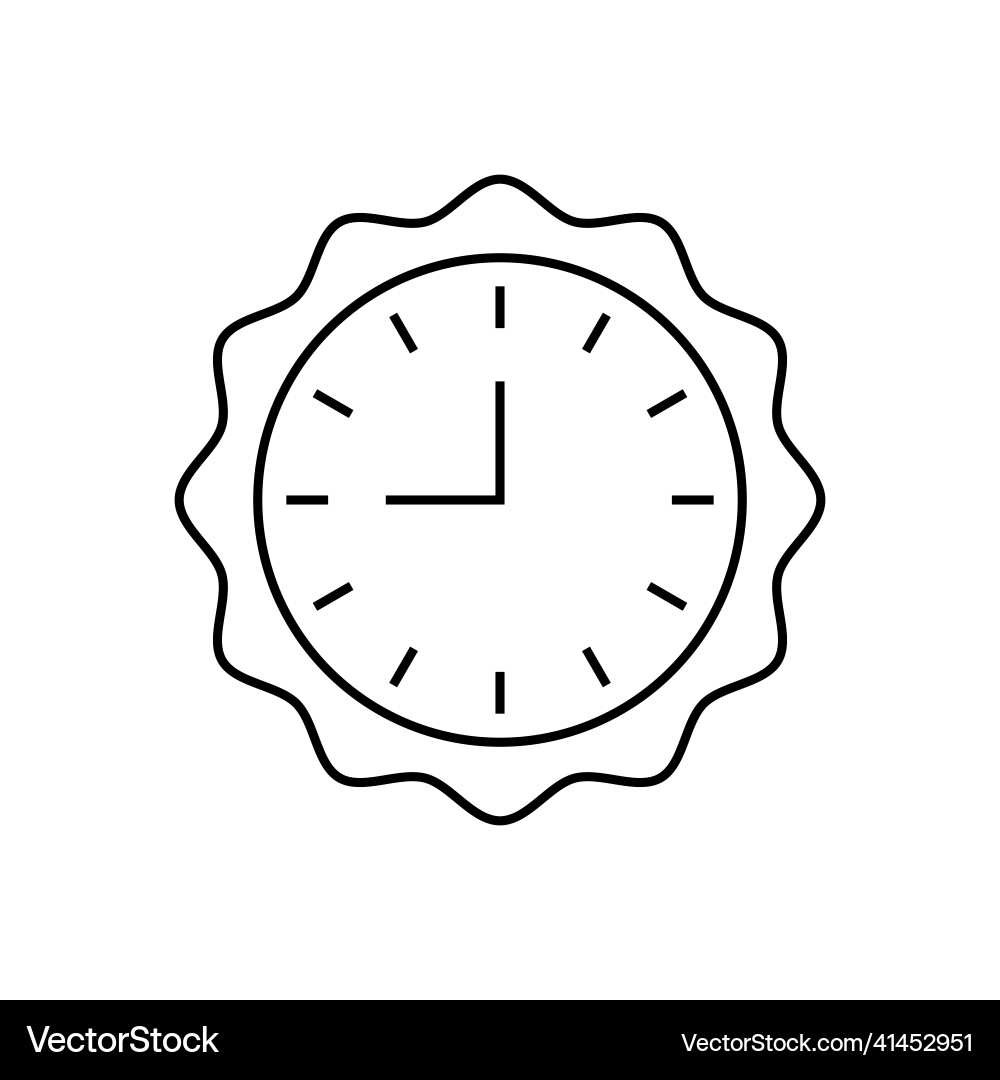 Clock linear icon one of a set web icons Clock linear icon one of a set web icons vector image