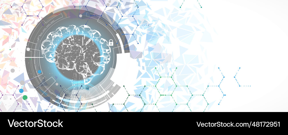 Conceptual technology of artificial intelligence Conceptual technology of artificial intelligence vector image