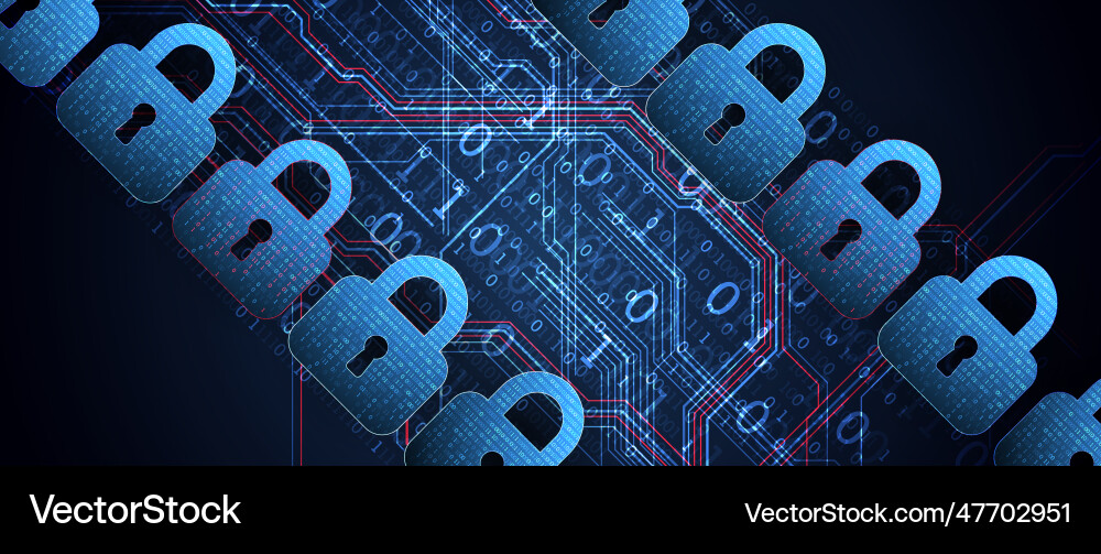 Data security cyber or information privacy Data security cyber or information privacy vector image