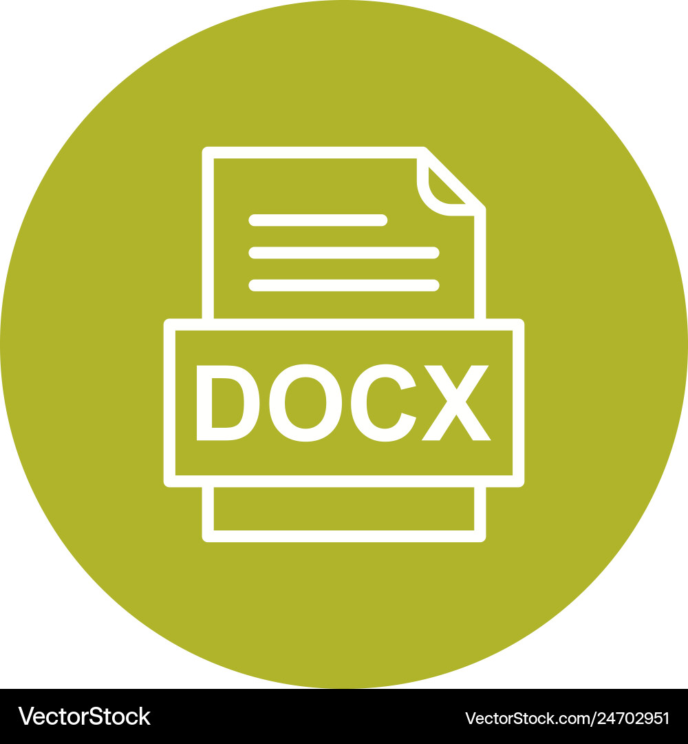 Docx file document icon Vector Image