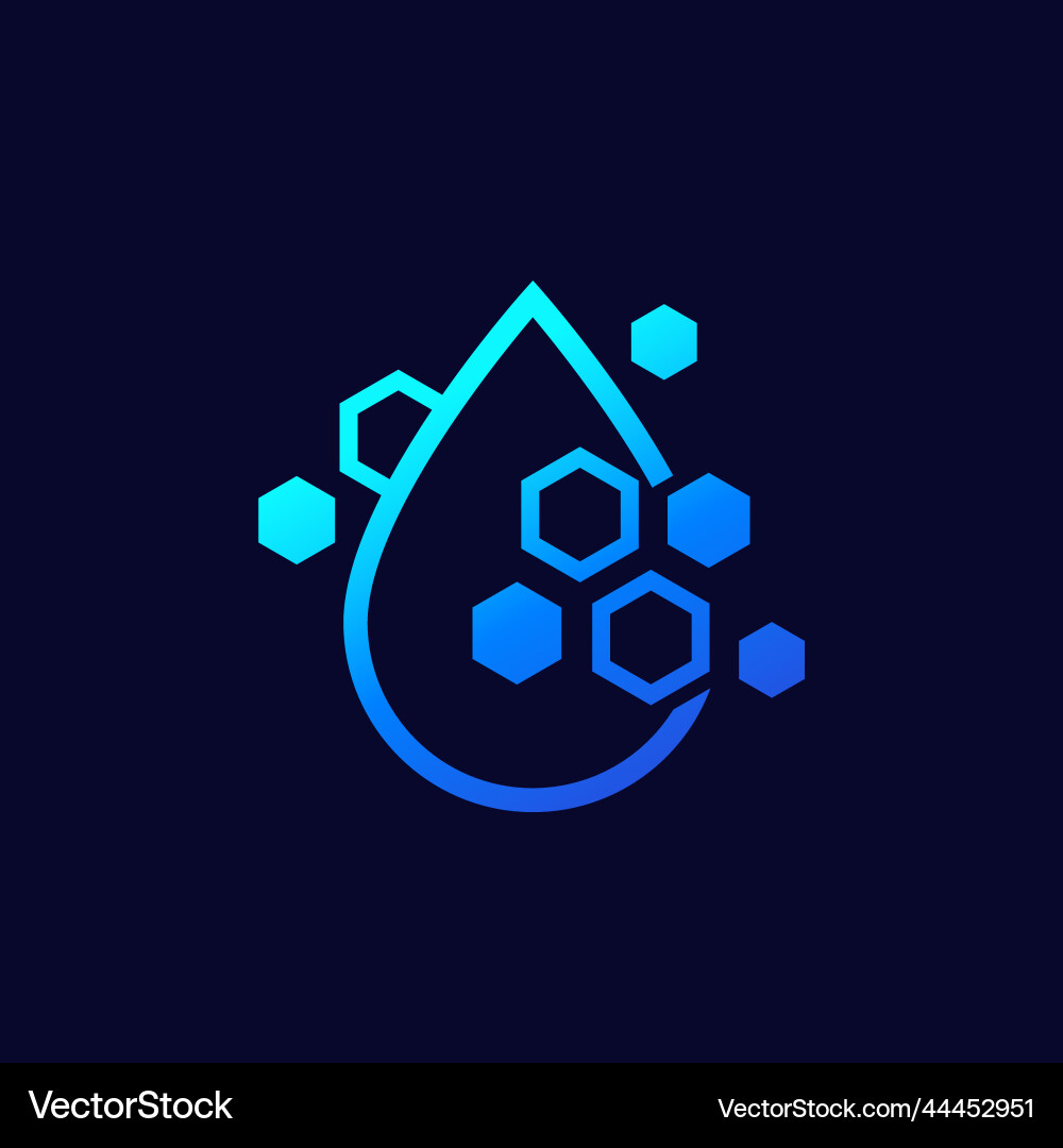 Drop with nano particles icon design vector image