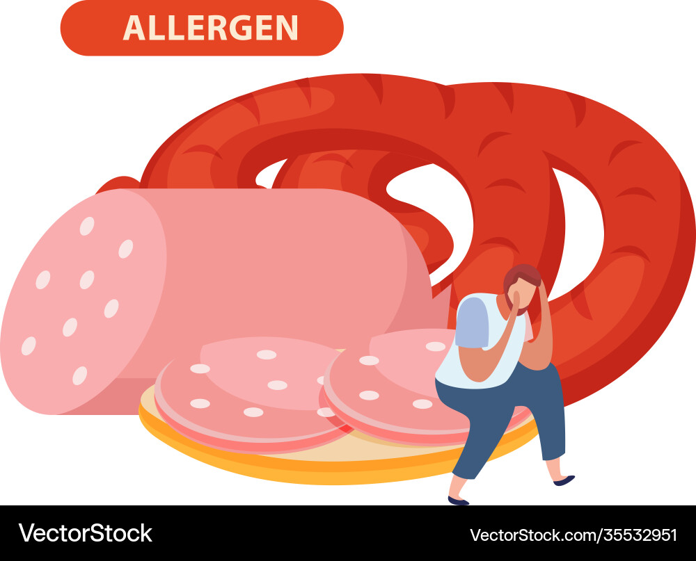 Flat gluten intolerance vector image