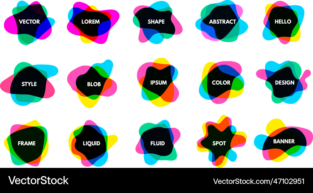 Fluid Blob Overlays - abstrakte Formen Vektorbild