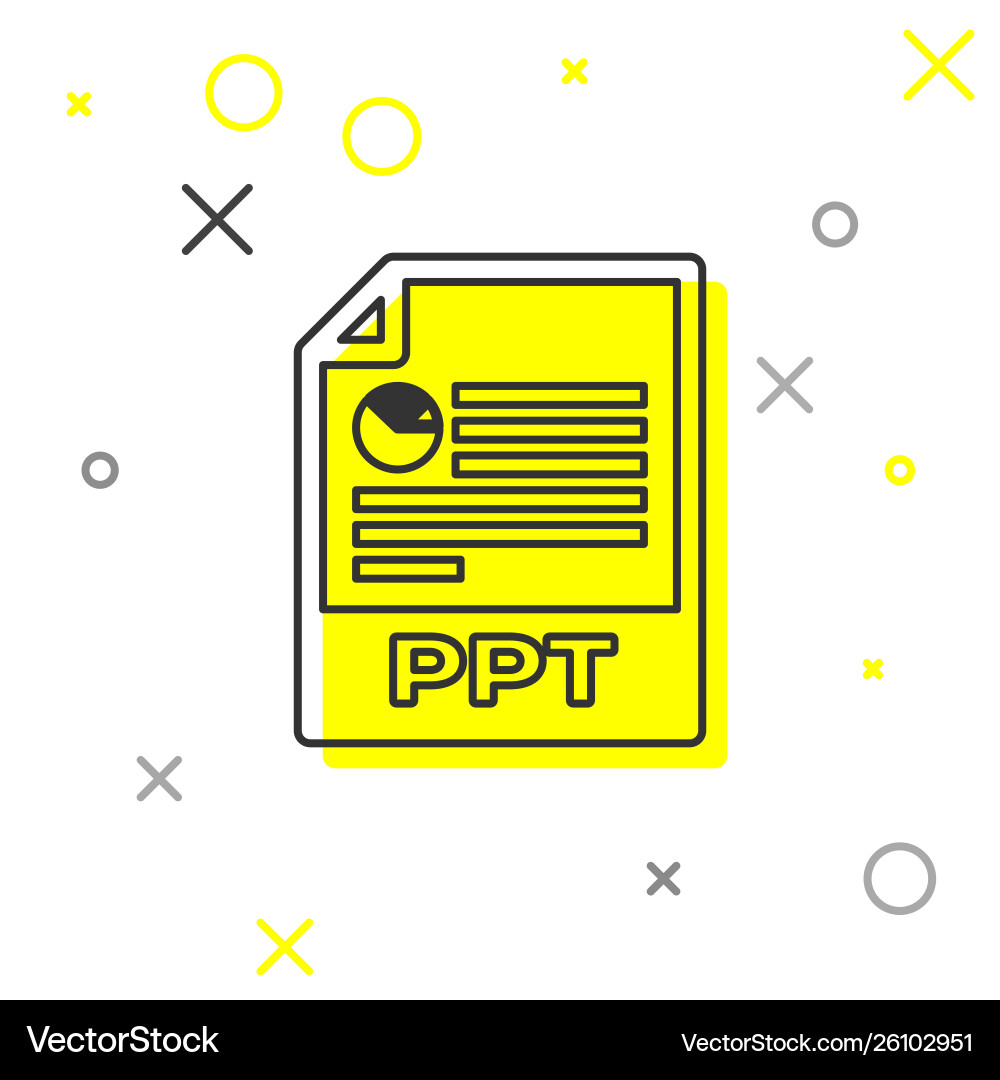 Grey ppt file document icon download button Grey ppt file document icon download button vector image