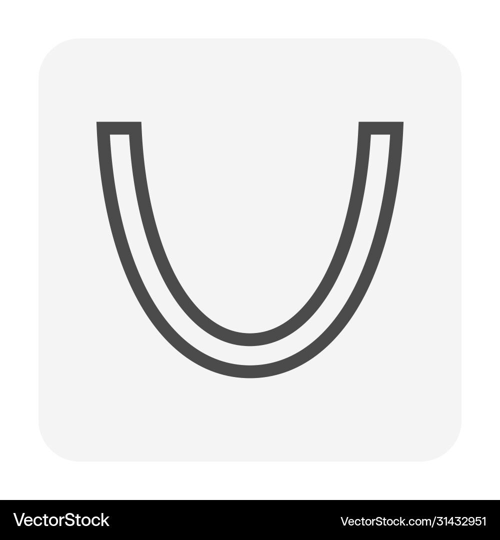 Gutter shape icon Gutter shape icon vector image