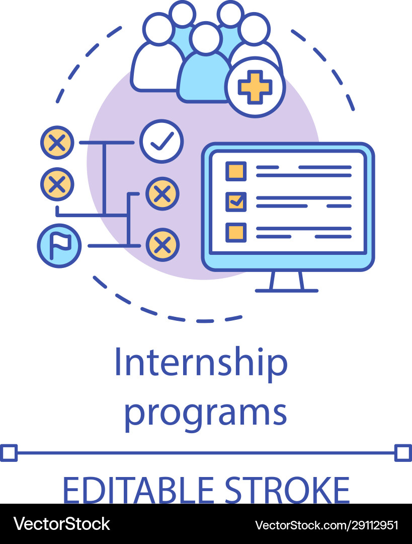 Internship program concept icon Internship program concept icon vector image