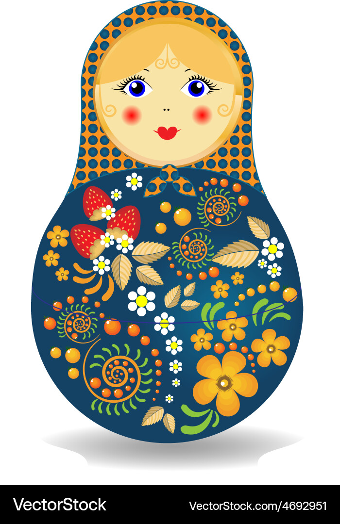 Nested doll vector image