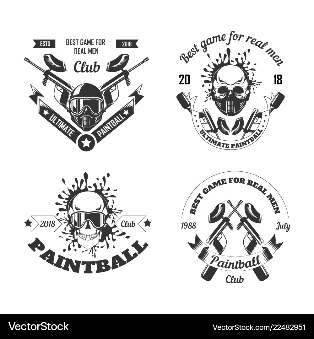 Paintball Sport Logo Templates Vector Image